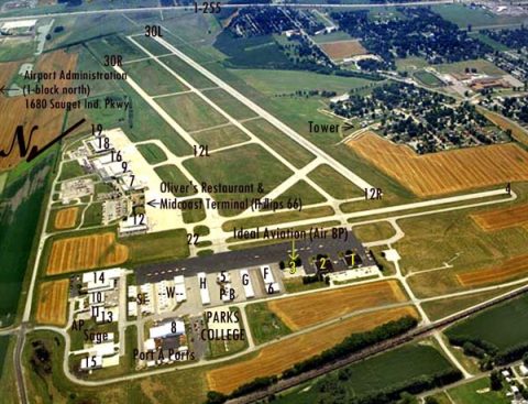 Aerial View of KCPS Airport