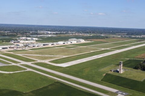 Aerial photo of St. Louis Downtown Airport